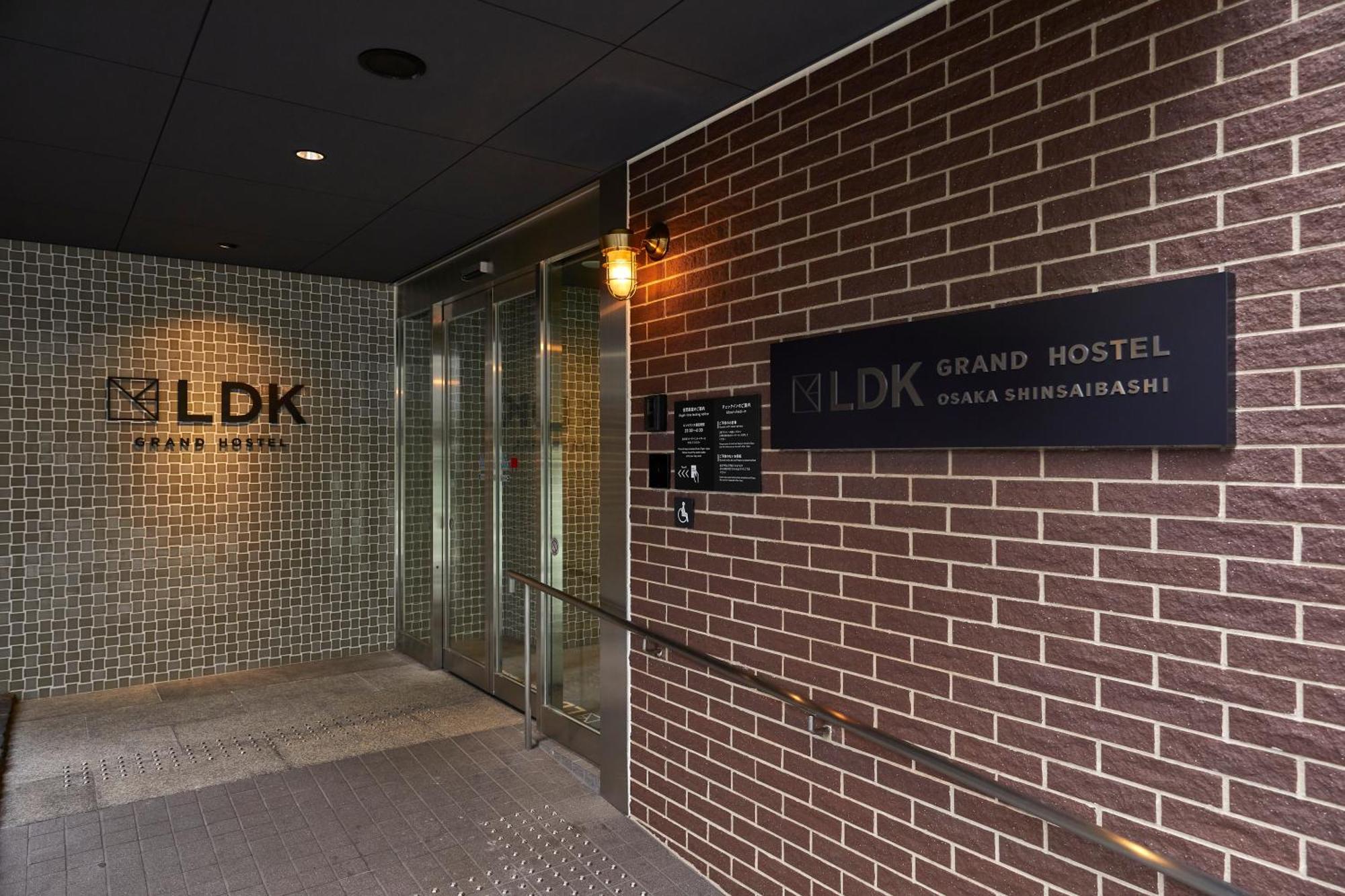 Grand Hostel Ldk Osaka Shinsaibashi - Former The Stay Osaka Shinsaibashi Exteriör bild